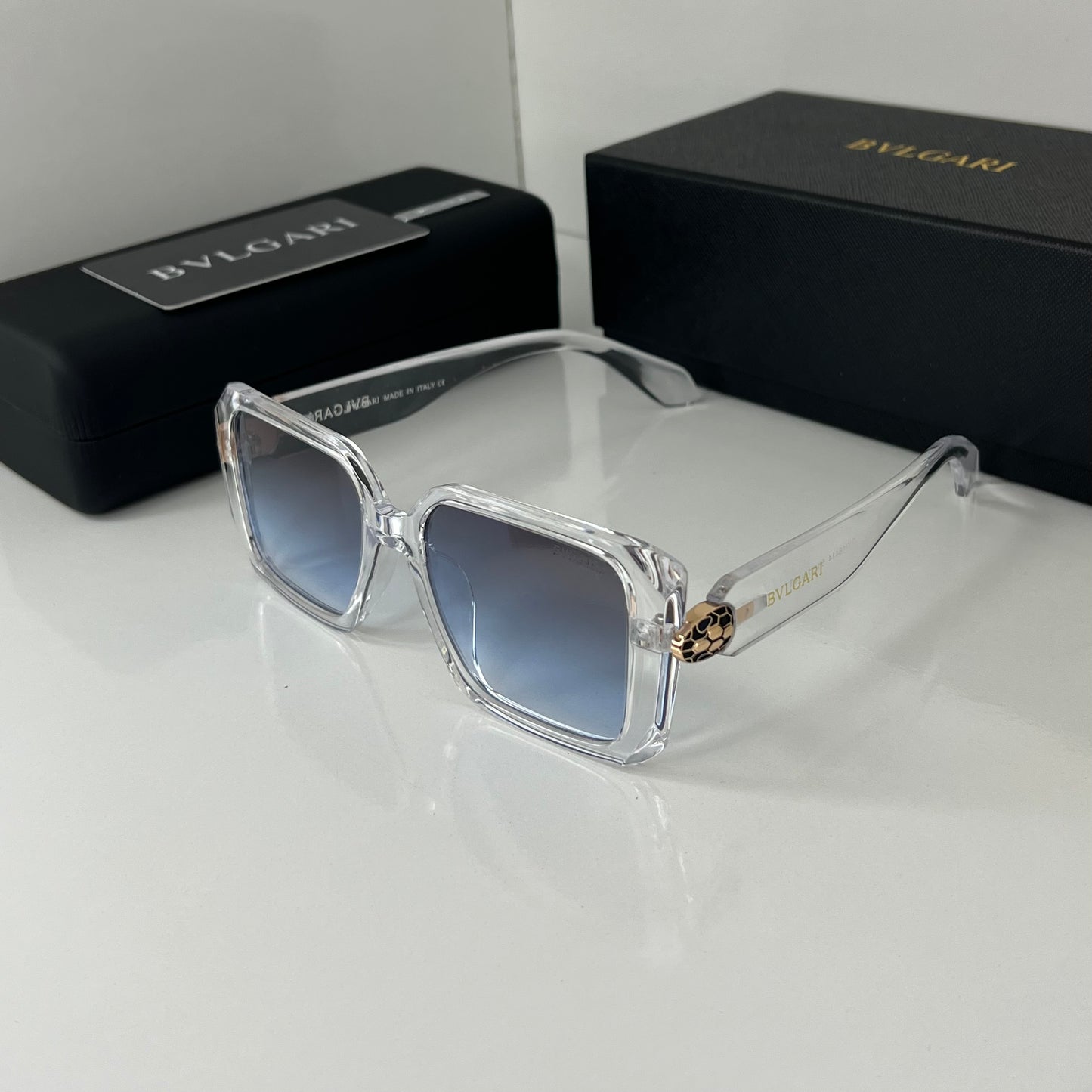 Lunettes Bvlgari Crystal blue